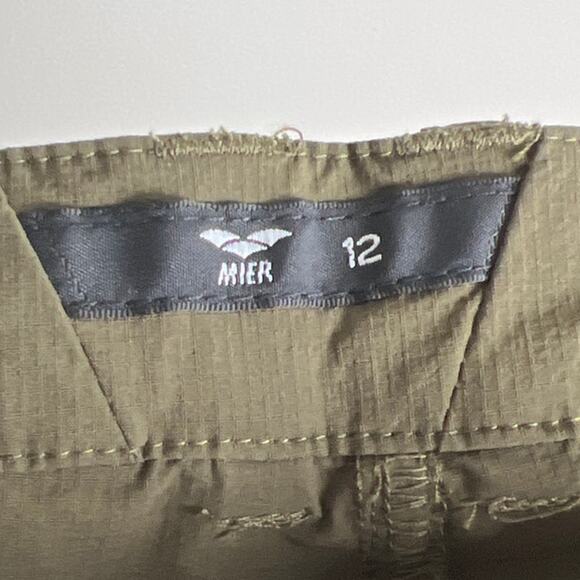 MIER Shorts Women's Size 12 Gray Nylon Stretch Cargo Lightweight Hiking Outdoor - Picture 6 of 7